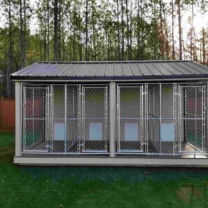 12x16 4 Bay Outdoor Dog Kennel